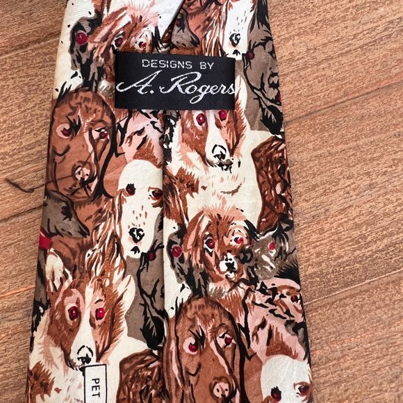 Vintage Dog Necktie - A.Rogers - Picture 5 of 6